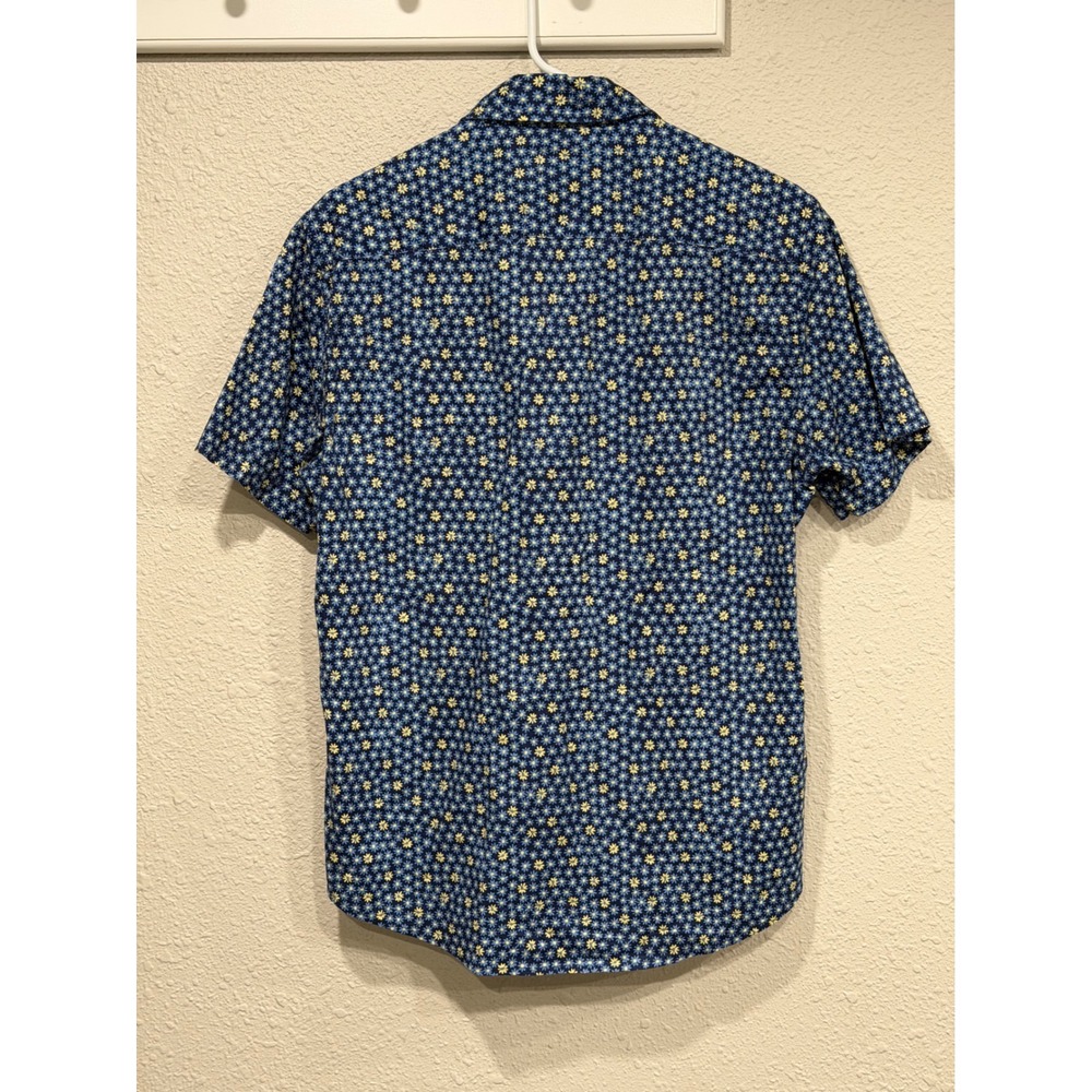 Bonobos Stretch Riviera Slim Fit Floral Shirt Blue Men's M Resort Coastal Preppy - Picture 7 of 7